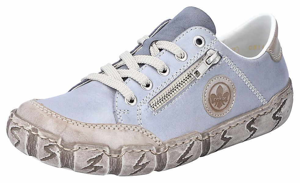 Rieker Sneaker mit Zierreißverschluss, Freizeitschuh, Halbschuh, Schnürschu günstig online kaufen