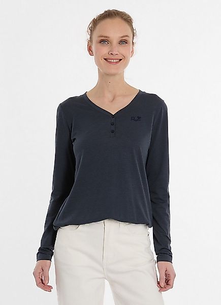 Ragwear Langarmshirt PINKKI mit kurzer Knopfleiste günstig online kaufen