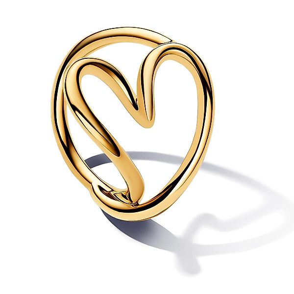 Pandora Fingerring für Herz Goldfarben günstig online kaufen