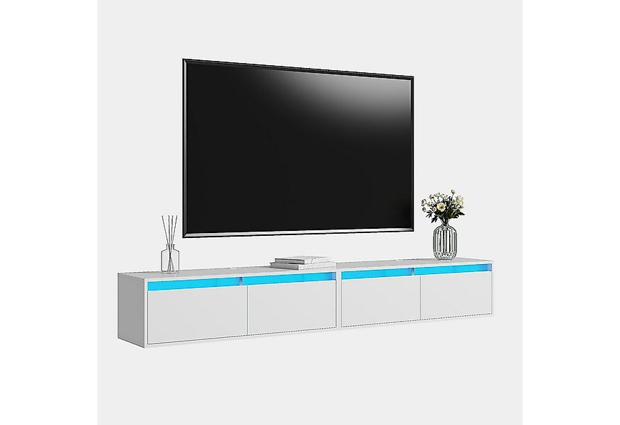 radelldar Lowboard mit LED-Beleuchtung, TV-Schrank, hängend, 200 cm breit, günstig online kaufen