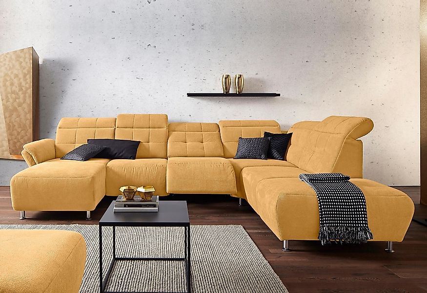 Home affaire Wohnlandschaft "Manhattan U-Form" 2 Sitze mit elektrischer Rel günstig online kaufen