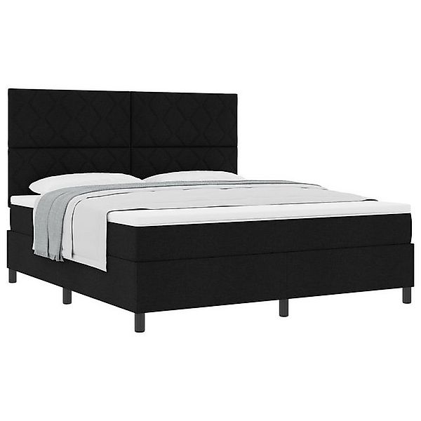 vidaXL Bett Boxspringbett mit Matratze Schwarz Super King Stoff (1-tlg) günstig online kaufen