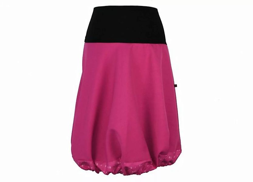 dunkle design A-Linien-Rock Pink Schwarz Tulpenrock 63cm Bund aus Jersey günstig online kaufen