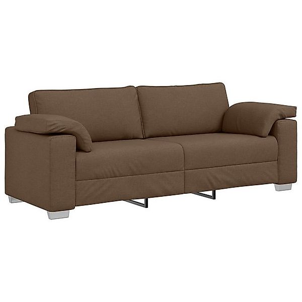 vidaXL Sofa 3-Sitzer Sofa in Braun, 178 cm, aus Stoff, 1 Teile günstig online kaufen
