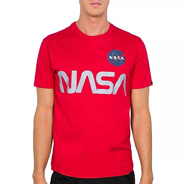 Alpha Industries Nasa Reflective Kurzärmeliges T-shirt XS Speed Red günstig online kaufen