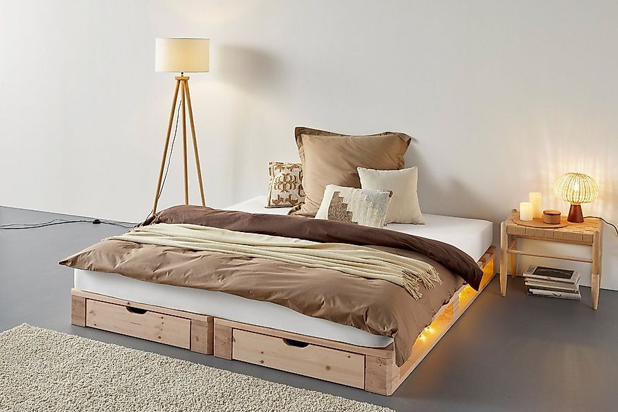 OTTO home Palettenbett "ALASCO " Mit Schublade, zertifiziertes Massivholz, günstig online kaufen