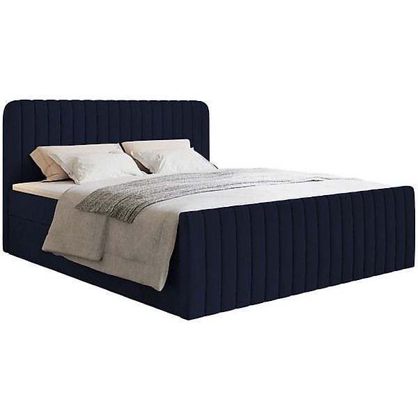 Selsey Boxbett SALIANO, Polsterbett mit Bettkasten, Matratze & Topper, Samt günstig online kaufen