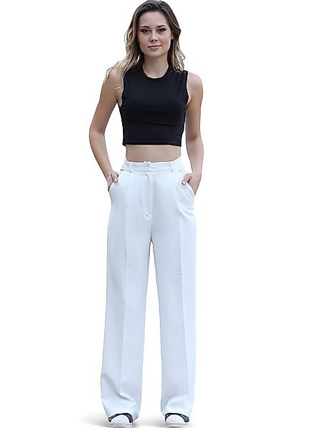 fashionshowcase Palazzohose Damen mit hohem Bund - Elegante Marlene-Hose mi günstig online kaufen