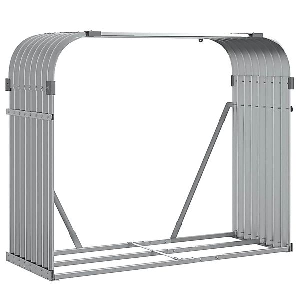 vidaXL Kaminholzunterstand Hellgrau 120x45x100 cm Verzinkter Stahl 364553 günstig online kaufen