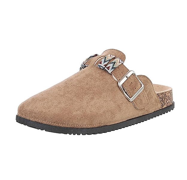 Ital-Design Damen Mules Freizeit Pantolette (88828353) Flach Pantoletten in günstig online kaufen