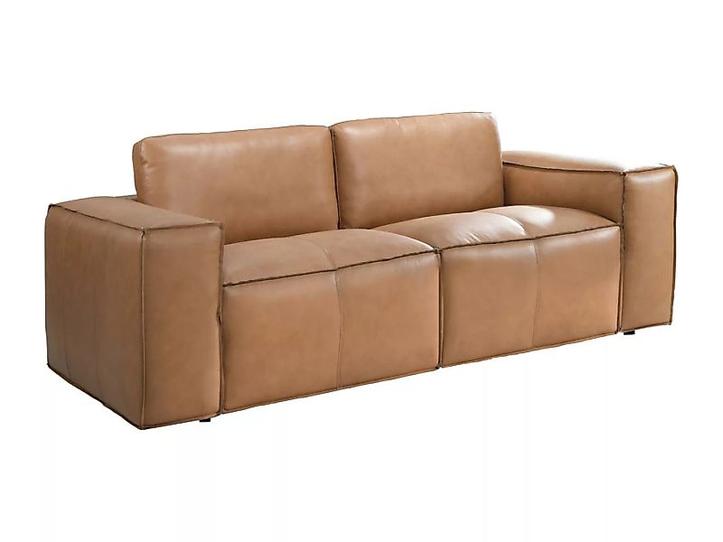 Sofa 2-Sitzer - Leder - Camelfarben - BERGONDI günstig online kaufen