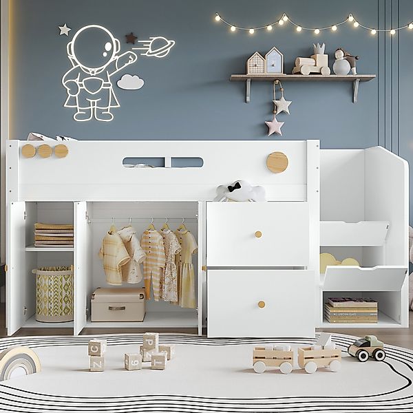 Merax Hochbett (Jugendbett Hausbett Etagenbett) Kinderbett günstig online kaufen