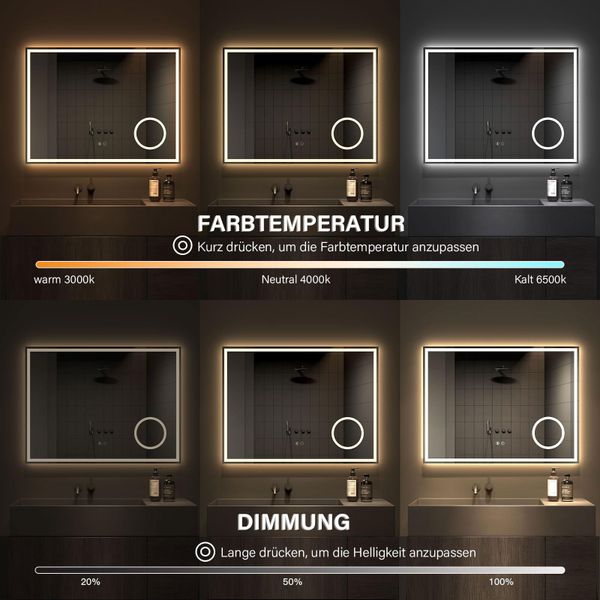 Dripex Badspiegel Led Wandspiegel Badezimmerspiegel fürs günstig online kaufen