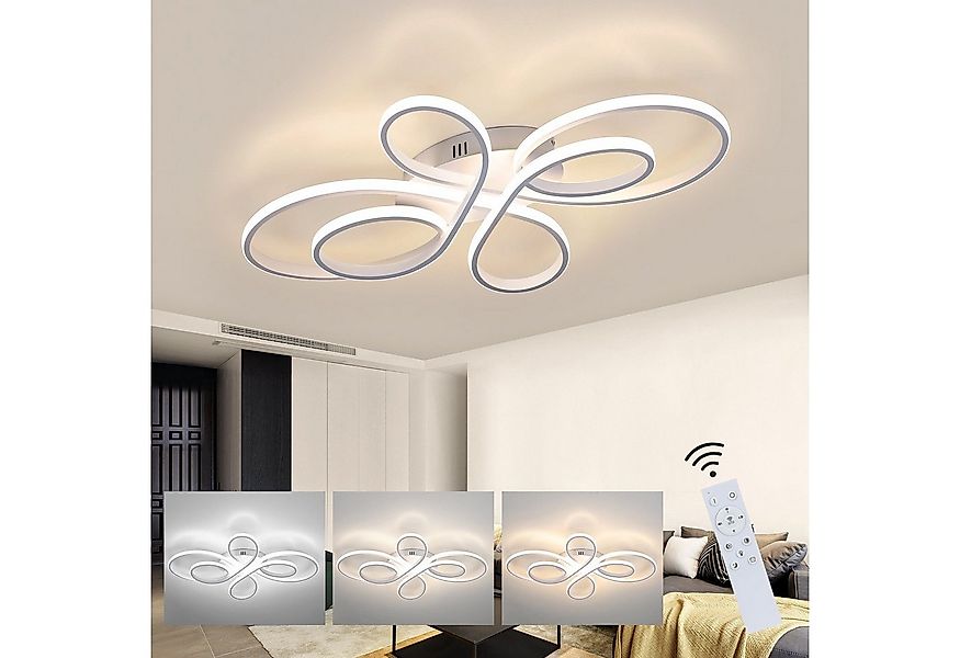 ZMH LED Deckenleuchte Dimmbar - Wohnzimmerlampe 80cm Wohnzimmer 78W Modern, günstig online kaufen
