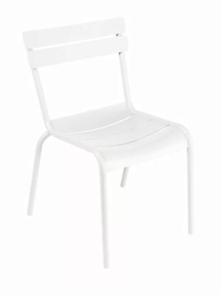 Stapelbarer Stuhl Luxembourg metall weiß - Fermob - Weiß günstig online kaufen