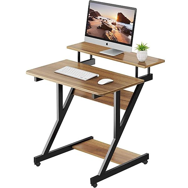 Dripex Computertisch Schreibtisch mit Rollen Z-förmiger günstig online kaufen