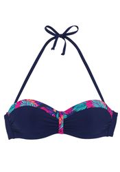 LASCANA Bügel-Bandeau-Bikini-Top Exotic, mit bedruckter Blende günstig online kaufen