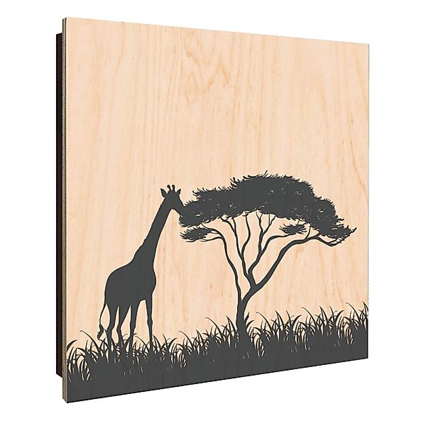 Banjado Schlüsselkasten Holz 30x30cm Schwarz Scharnier Rechts 50 Haken Desi günstig online kaufen