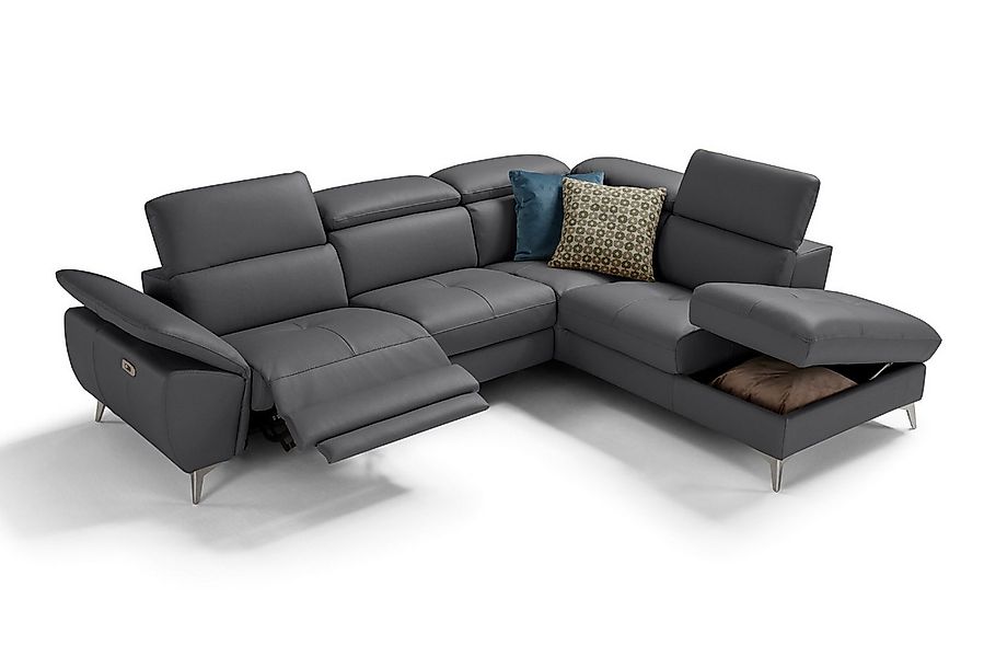 moebeloutlet.de Ecksofa Moebeloutlet.de–Italienisches Ledersofa mit Relaxfu günstig online kaufen