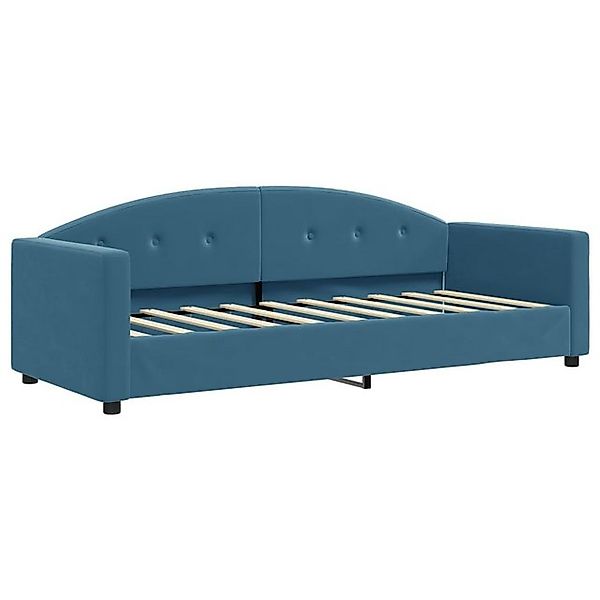 vidaXL Bettgestell, Tagesbett Blau 80x200 cm Samt günstig online kaufen