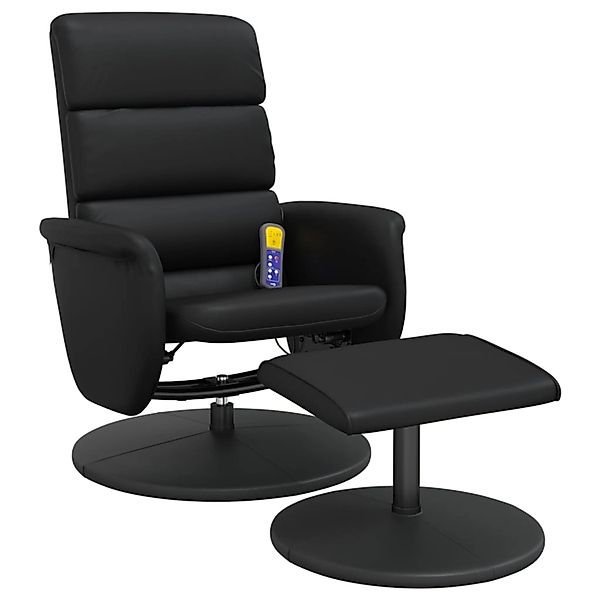 vidaXL Sessel Massagesessel mit Fußhocker Schwarz günstig online kaufen