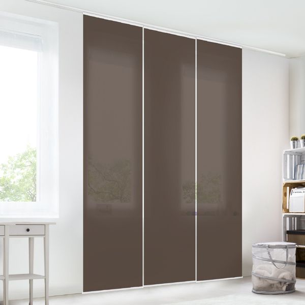 Bilderdepot24 Schiebegardine modern Flächenvorhang blickdicht Cacao günstig online kaufen
