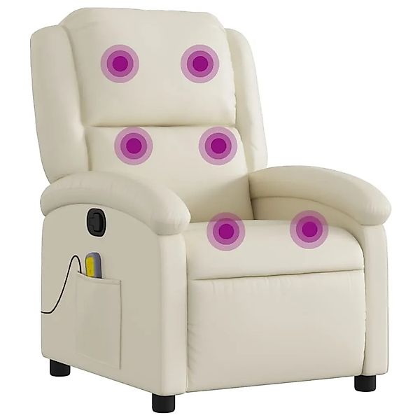 vidaXL Massagesessel mit Relaxfunktion Kunstleder Creme 3205900 günstig online kaufen