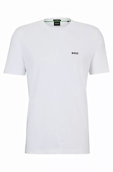 BOSS GREEN T-Shirt Tee mit gummiertem Kontrast-Logo günstig online kaufen