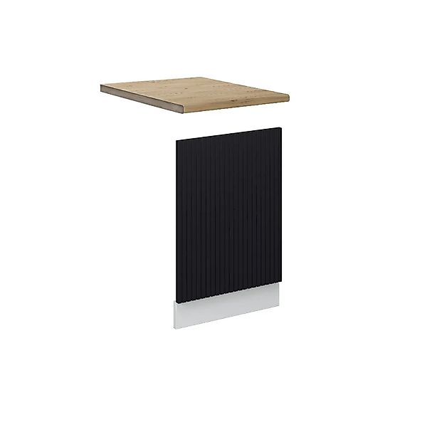 Vicco Frontblende Fame-Line Schwarz Gestreift 45 cm AP Eiche günstig online kaufen