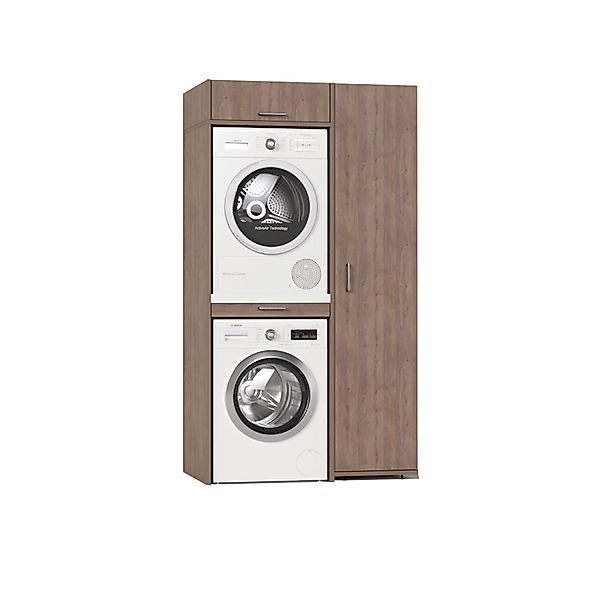 Waschturm Waschmaschinenschrank Slimline 3.1 Natur Eiche-Optik günstig online kaufen