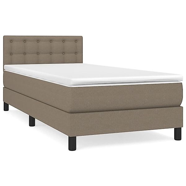 vidaXL Boxspringbett mit Matratze Taupe 80x200 cm Stoff1389580 günstig online kaufen