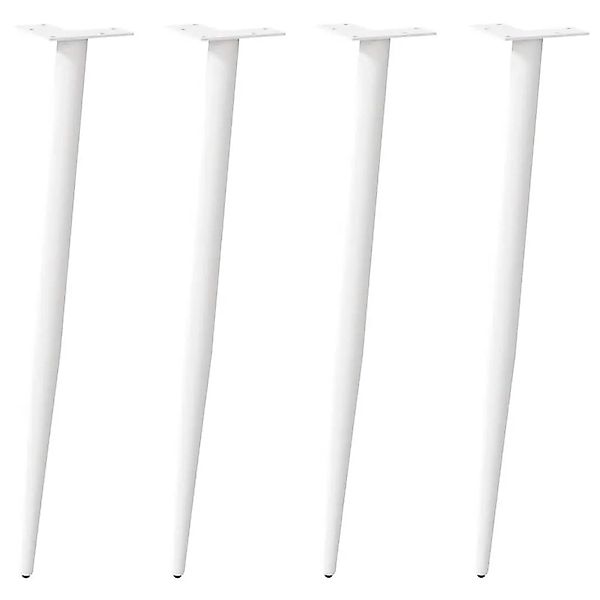 vidaXL Konsolentischbeine Konische Form 4 Stk Weiß 72-73 cm Stahl 4012517 günstig online kaufen