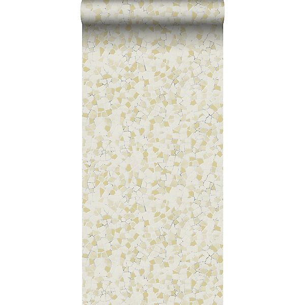 Sanders & Sanders Tapete Mosaik-Fliesen Gelb 53 cm x 10 m günstig online kaufen