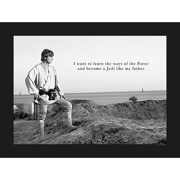 Komar Wandbild Star Wars Classic Luke Quote Star Wars B/L: ca. 40x30 cm günstig online kaufen
