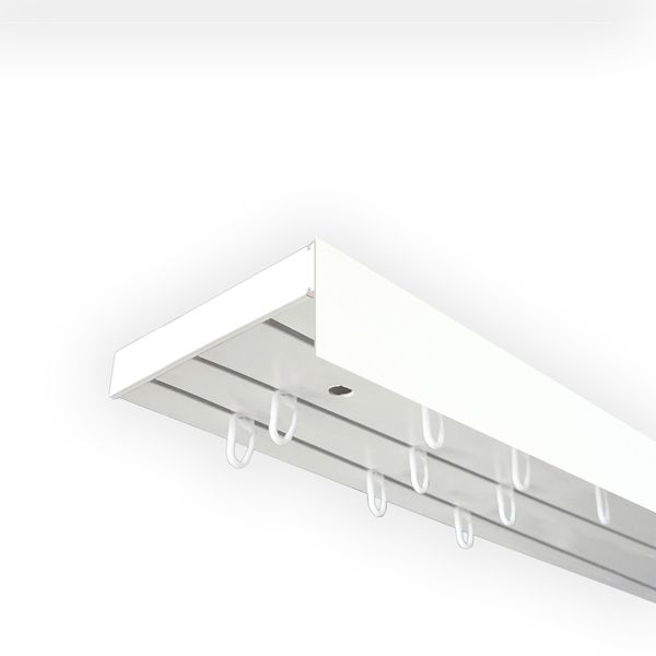 SN DECO GROUP Gardinenschiene "Vorhangschiene SH (1) mit Blende 5 cm" 3 läu günstig online kaufen