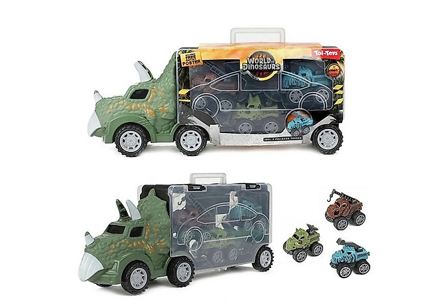 Toi-Toys Spielzeug-Auto WORLD OF DINOSAURS - Dinotruck mit 3 Rückzugsautos günstig online kaufen
