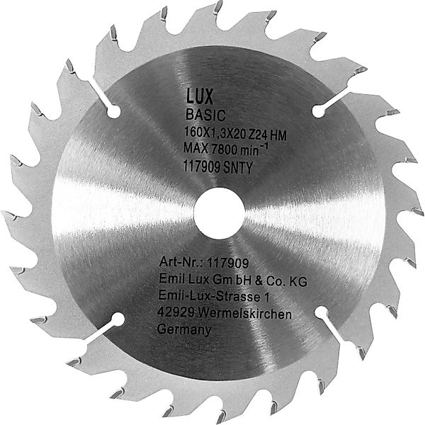 LUX-TOOLS HM Kreissägeblatt Ø 160 mm günstig online kaufen