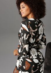 Aniston SELECTED Jerseykleid in femininer Wickel-Optik günstig online kaufen