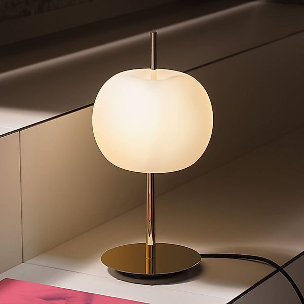 kdln LED-Tischleuchte KUSHI, messing, Höhe 32 cm, Dimmer CCT günstig online kaufen