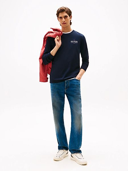 Tommy Hilfiger Longsleeve "HILFIGER STACK LS TEE" Kontrastfarbener Print au günstig online kaufen