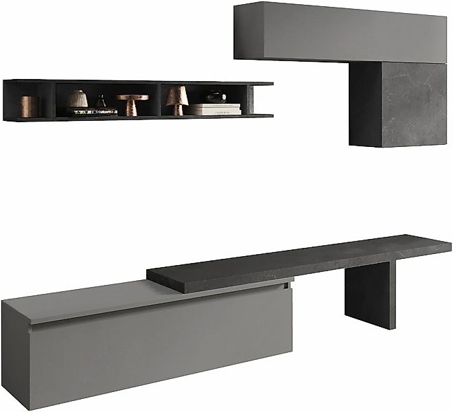 INOSIGN Wohnwand "INFINITY, 5tlg. Breite 260 cm, Höhe variabel, Schrankwand günstig online kaufen