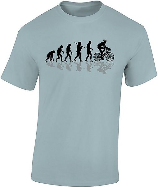 Baddery Print-Shirt Fahrrad T-Shirt: "Bike Evolution", hochwertiger Siebdru günstig online kaufen
