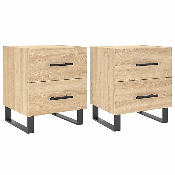 vidaXL Nachttische 2 Stk, Sonoma-Eiche 40x35x47,5 cm Holzwerkstoff 827363 günstig online kaufen