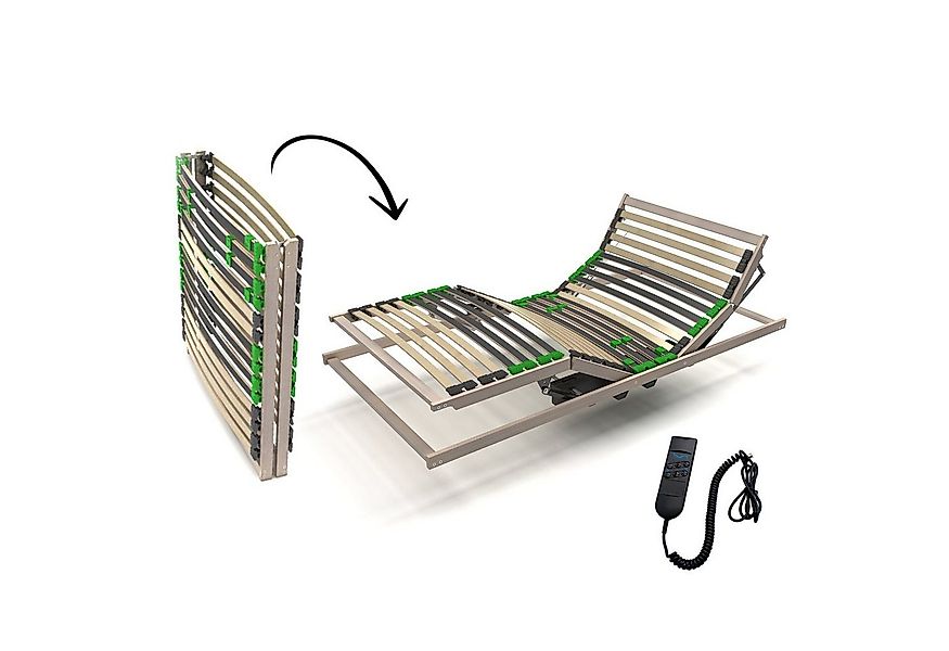 Lattenrost mit Motor Lattenrost 90x200 cm elektrisch verstellbares Kopf- un günstig online kaufen
