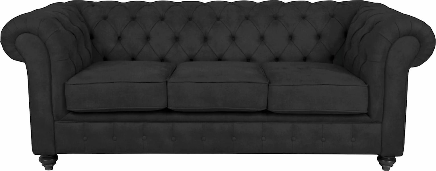 Home affaire Chesterfield-Sofa "Duc 3-Sitzer", hochwertige Knopfheftung im günstig online kaufen