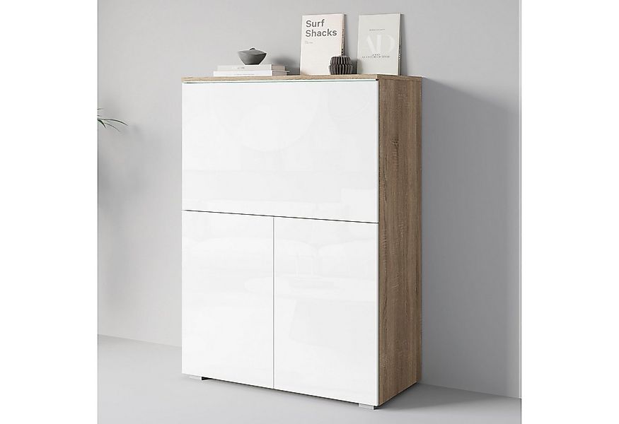 Home affaire PC-Schrank Vera, Sekretär, Home-Office-Schreibtisch mit LED-Be günstig online kaufen