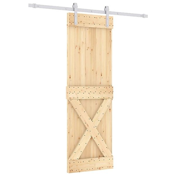 vidaXL Schiebetür mit Beschlag 70x210 cm Massivholz Kiefer 3203016 günstig online kaufen