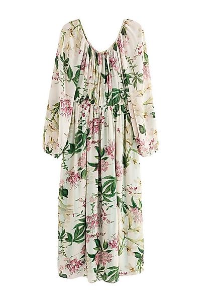Next Maxikleid Langärmeliges, plissiertes Maxikleid (1-tlg) günstig online kaufen