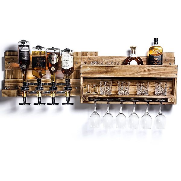 Yorbay Weinregal Weinregal aus Holz, Wandbar günstig online kaufen