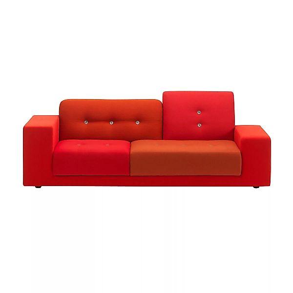 Vitra - Polder Compact Sofa - Stoffmix rot/LxBxH 225x97x82cm günstig online kaufen